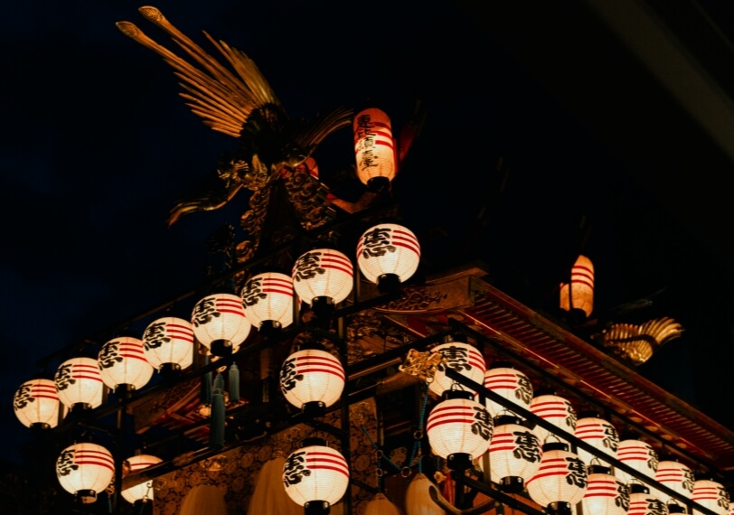 高山祭夜の屋台